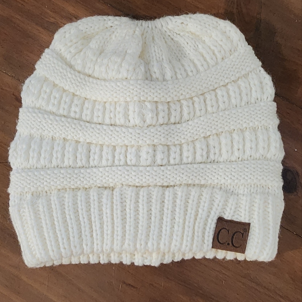 C.C Cream Knit Winter Hat